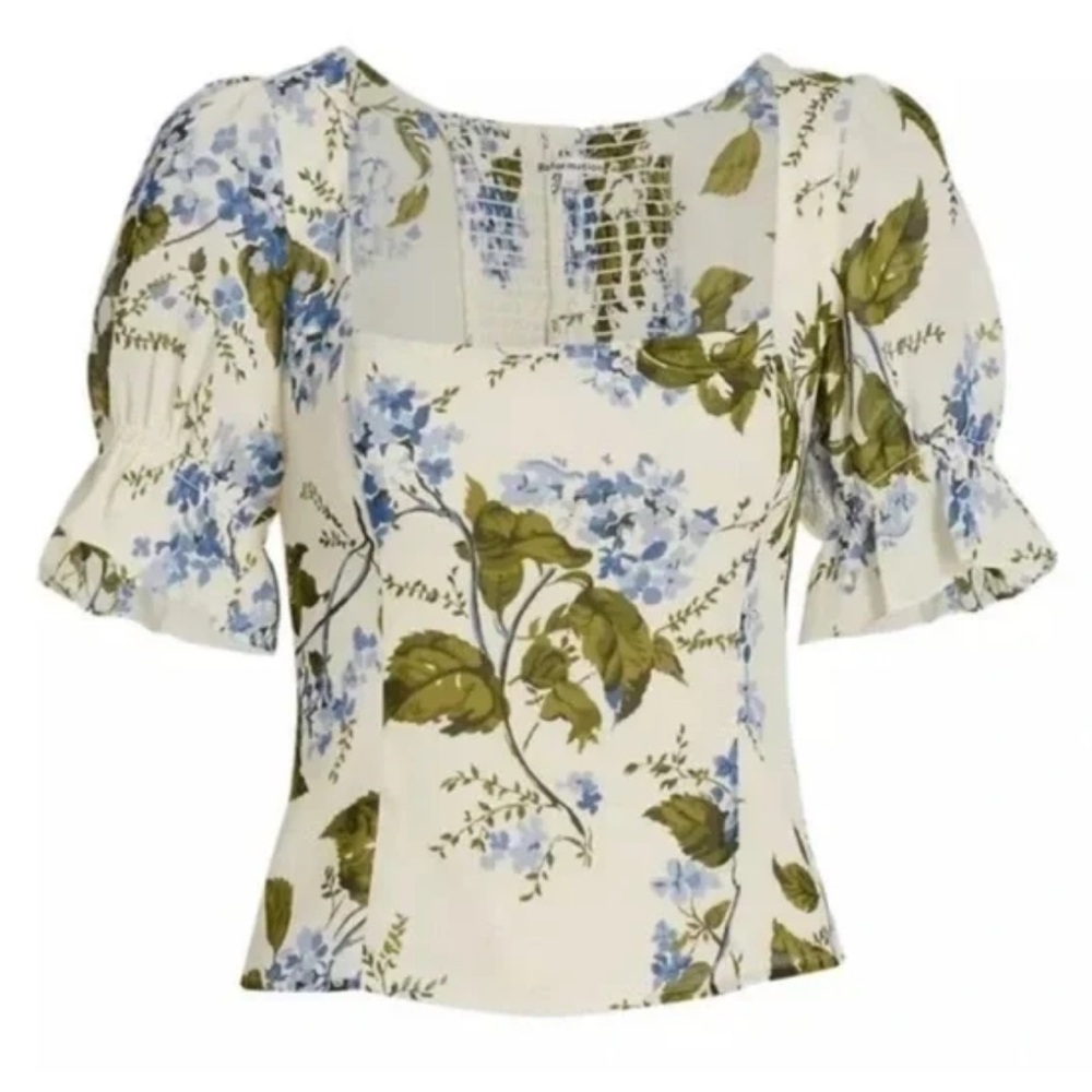 NWT Reformation Constance Top in Riviera size 12
